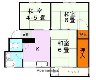 第1羽田ビル(3K/4階)の間取り写真