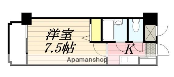 ラ・レジダンス・ド・パルム(1K/8階)の間取り写真