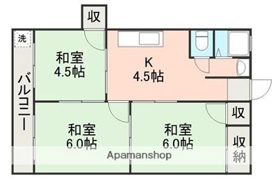 レジデンス井島(3K/3階)の間取り写真