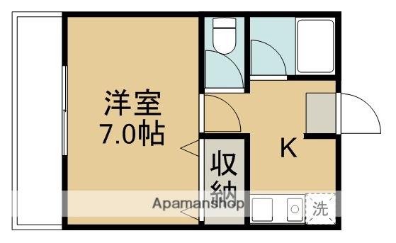 スペックス月出(1K/2階)の間取り写真