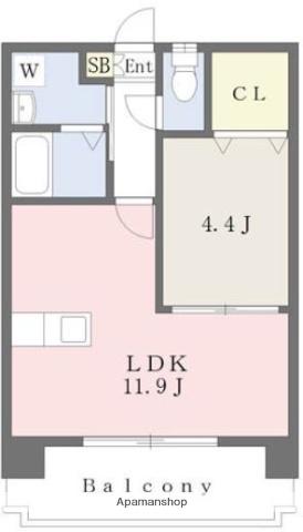 ステージア本荘(1LDK/2階)の間取り写真