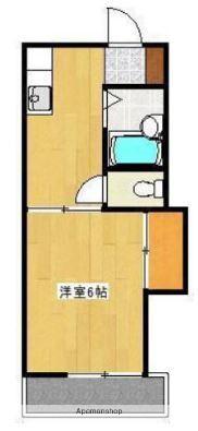 クロノス28熊大東(1K/2階)の間取り写真