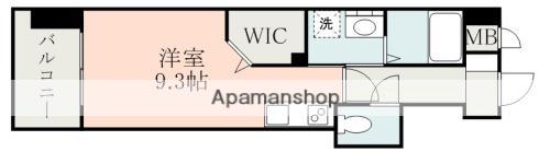フルール米屋町(ワンルーム/9階)の間取り写真