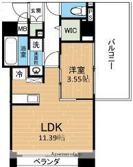 VACHE ROUGE新町(1LDK/8階)の間取り写真