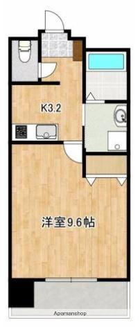 クロノス42新町Ⅴ(1K/10階)の間取り写真