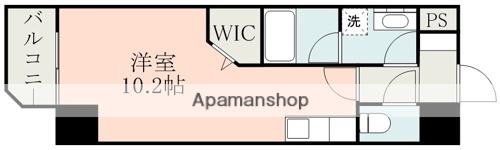 HKマンション上熊本(ワンルーム/7階)の間取り写真