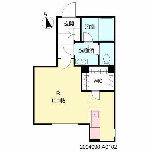 グレイスコート(ワンルーム/1階)の間取り写真