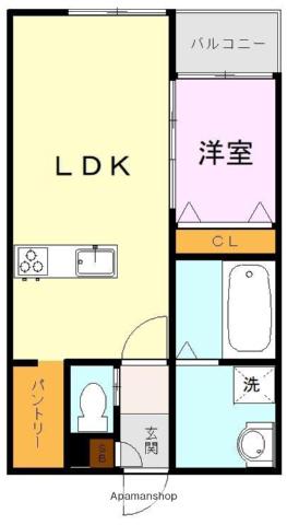 パークサイド津浦(1LDK/2階)の間取り写真