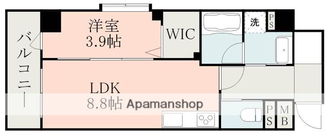 フォーエス武蔵ヶ丘北サウス(1LDK/2階)の間取り写真