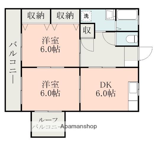 DO城南B棟(2DK/3階)の間取り写真