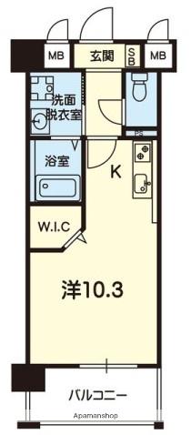 CHAINON春日ウエスト(ワンルーム/4階)の間取り写真