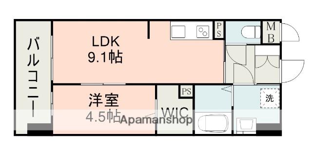AVANCE菊陽(1LDK/4階)の間取り写真