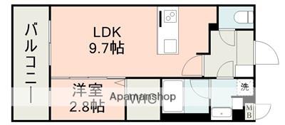 N.3 HIKARINOMORI(1LDK/1階)の間取り写真
