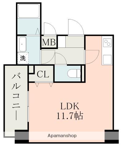 TAIMEI B.L.D2(ワンルーム/2階)の間取り写真