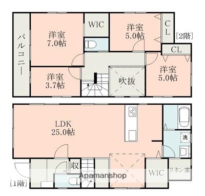豊肥本線 原水駅 徒歩8分 2階建 築2年(4LDK)の間取り写真