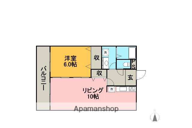 ノブハウス8(1LDK/3階)の間取り写真