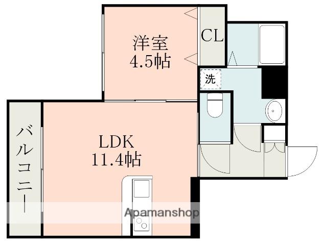 ポストワン春日南(1LDK/3階)の間取り写真