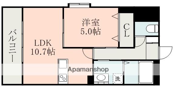 ガーデンスクエア桜町(1LDK/6階)の間取り写真
