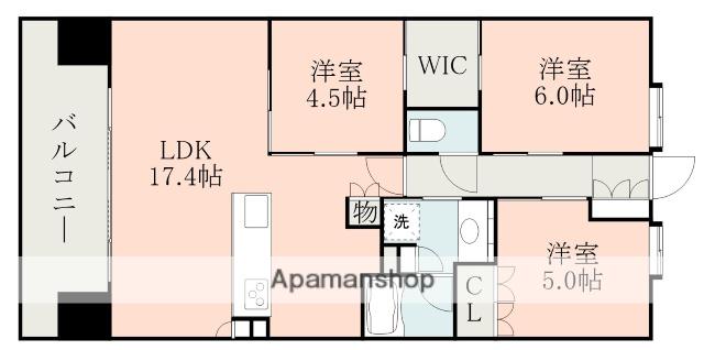 プレミスト上通(3LDK/12階)の間取り写真