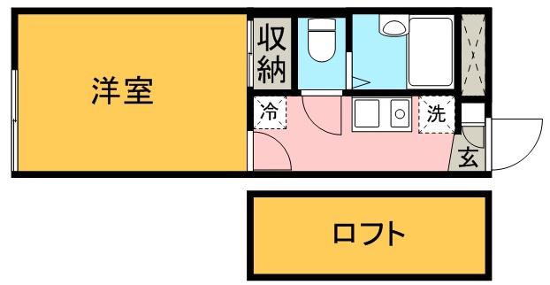 レオパレスリト(1K/2階)の間取り写真