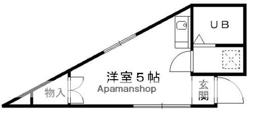 代継2001(ワンルーム/5階)の間取り写真