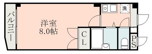 ハイムセラ春日(1K/3階)の間取り写真