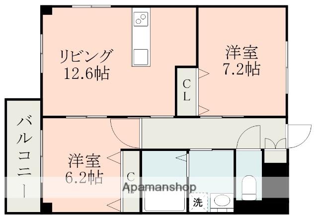 サンシャイン広木(2LDK/2階)の間取り写真