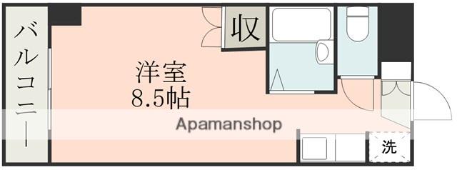 ルフェール熊本通町(ワンルーム/9階)の間取り写真