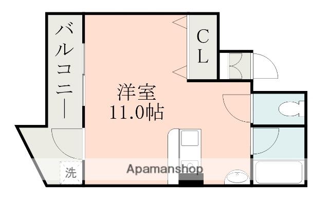 ロイヤルハイツ尾ノ上(ワンルーム/3階)の間取り写真