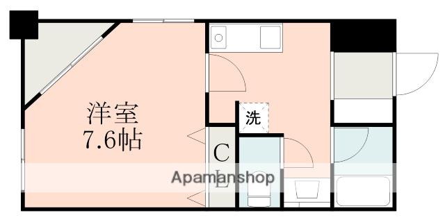 イン・ブルーム水前寺(1K/4階)の間取り写真