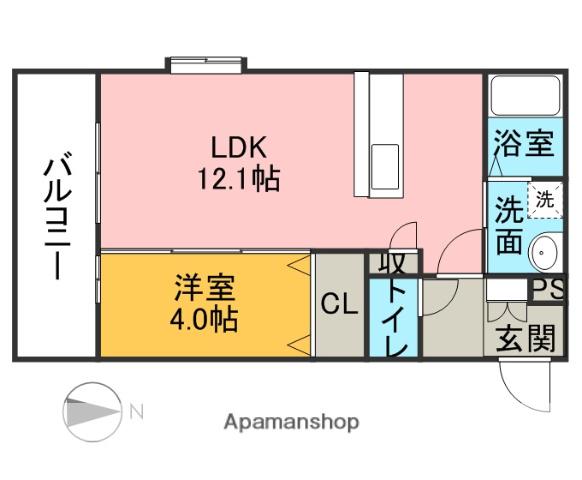 グリフィンドール(1LDK/2階)の間取り写真