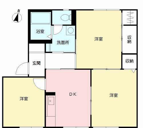 グランドメゾン東 (3DK/1階)の間取り写真