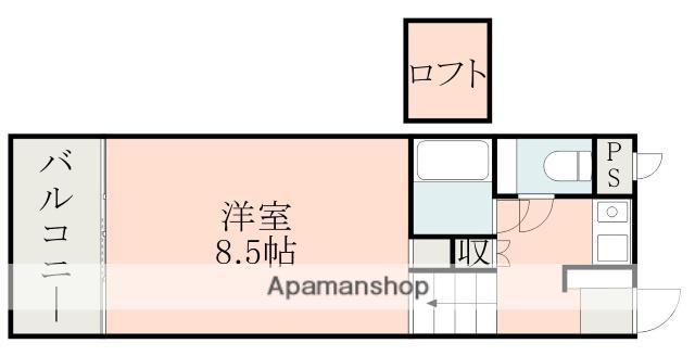 ロマネスク水前寺第3(ワンルーム/6階)の間取り写真