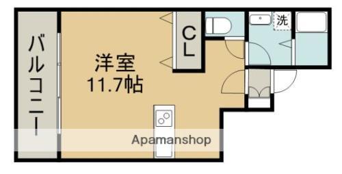 S-FORT平成けやき通(ワンルーム/4階)の間取り写真