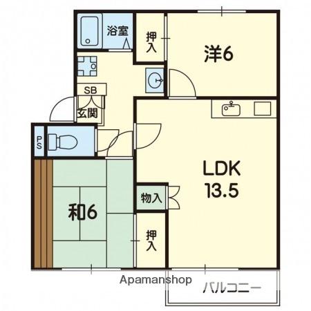 エステートピア96(2LDK/2階)の間取り写真