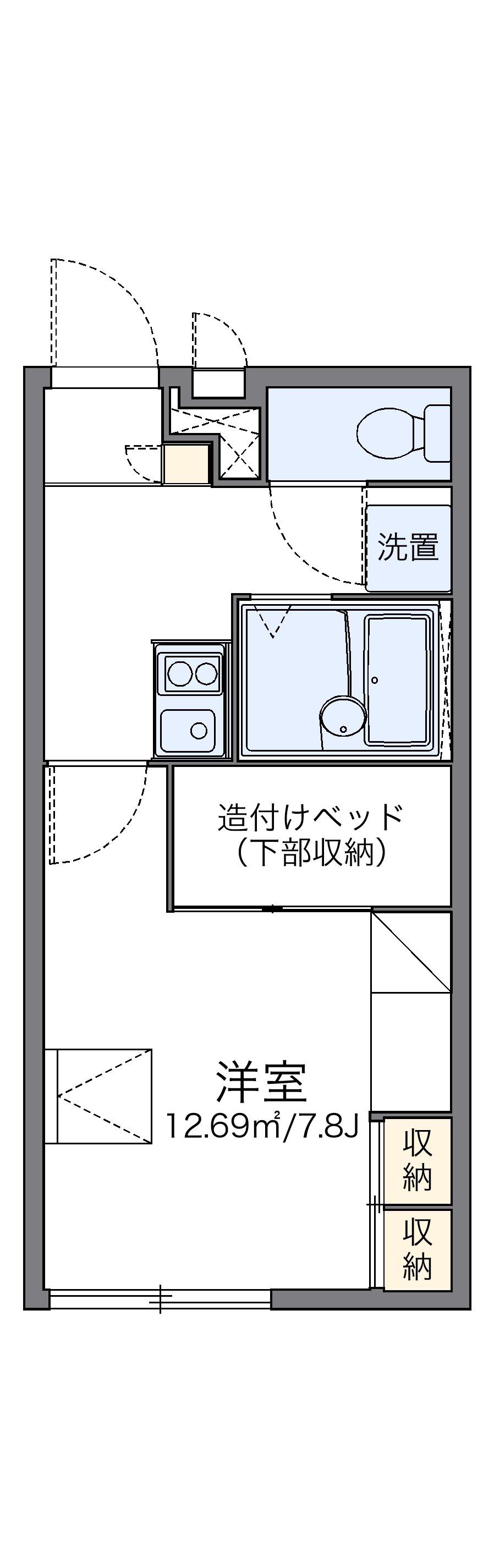 レオパレスSAKAE(1K/2階)の間取り写真