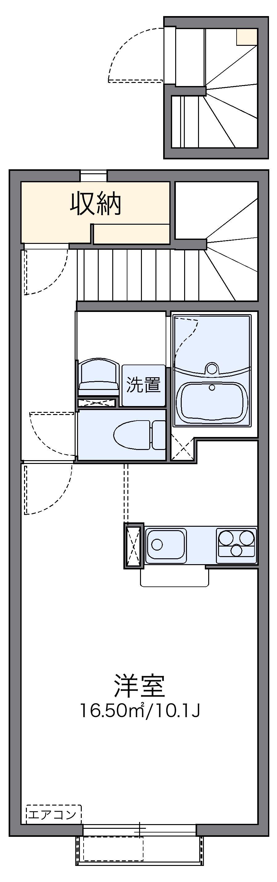 レオネクストオルゲント2号(1K/2階)の間取り写真