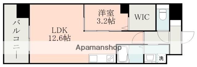 サムティ西熊本(1LDK/4階)の間取り写真