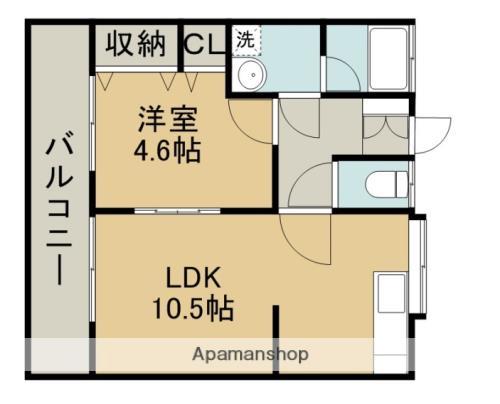 &AND TAMUKAE MINAMI(1LDK/2階)の間取り写真