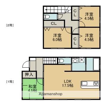 豊肥本線 平成駅 徒歩16分 2階建 築9年(4LDK)の間取り写真