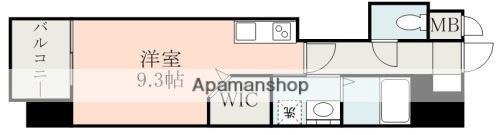 フルール米屋町(ワンルーム/8階)の間取り写真