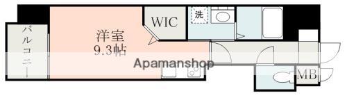 フルール米屋町(ワンルーム/9階)の間取り写真