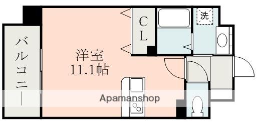 CHELSEA MANOR新屋敷(ワンルーム/2階)の間取り写真