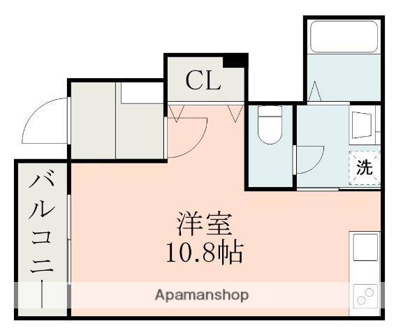 レスポワール・Ⅰ(ワンルーム/1階)の間取り写真