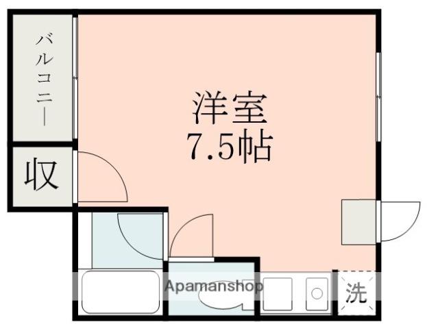 キャッスルマンション大江(ワンルーム/2階)の間取り写真