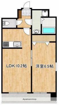 クロノス43水前寺(1LDK/8階)の間取り写真