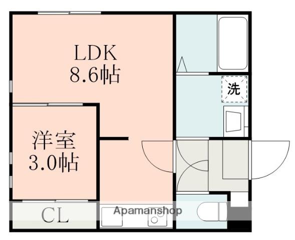 REGALEST健軍Ⅱ(1LDK/2階)の間取り写真