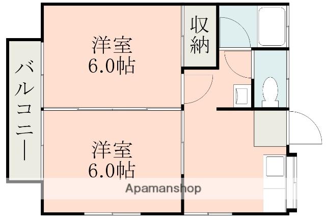 前田アパート(2K/2階)の間取り写真
