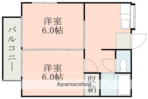 前田アパート(2K/2階)の間取り写真