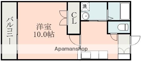 ライズ平成さくら通(1K/4階)の間取り写真